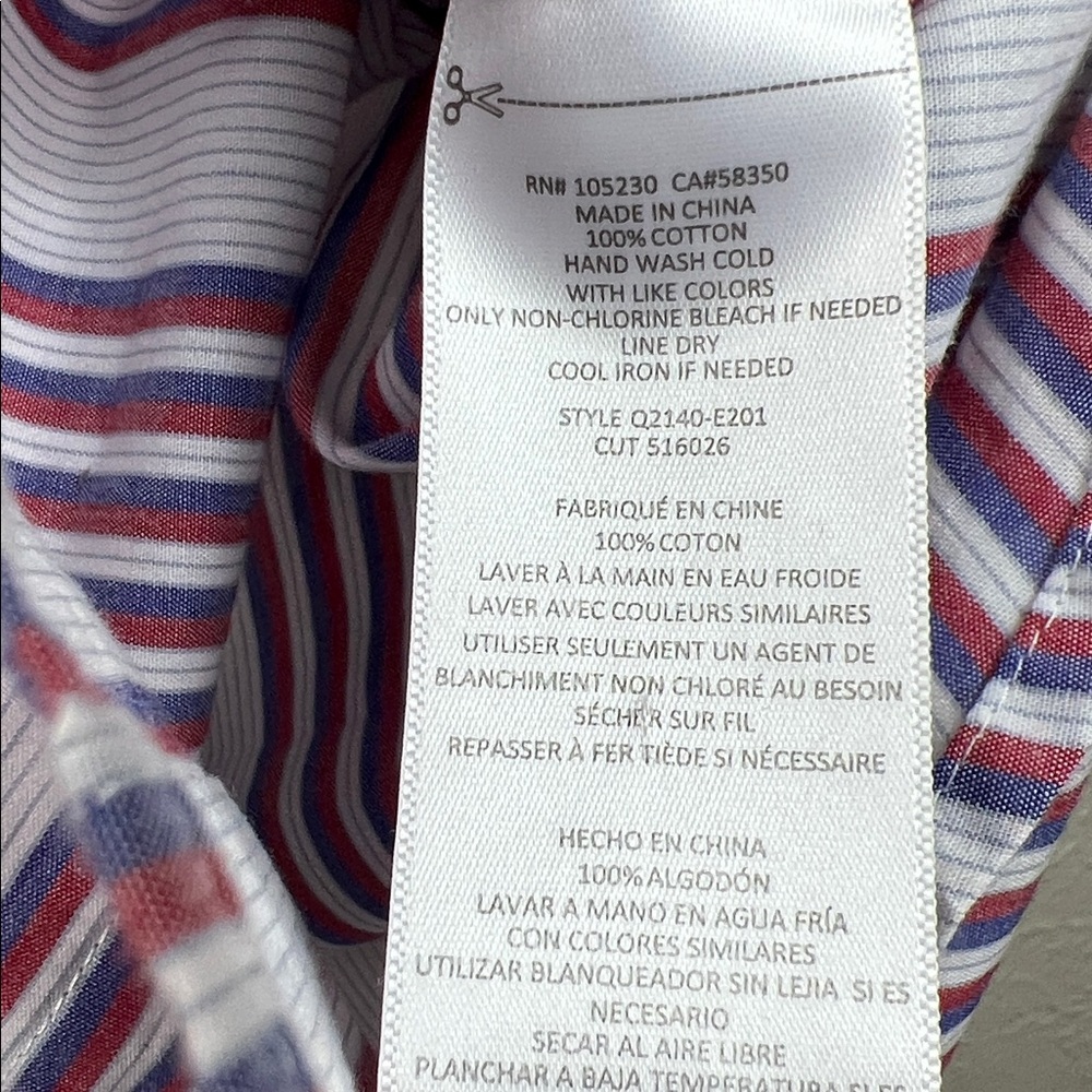 Equipment Multi Stripe Long Sleeve Button Front Tunic Blouse Small - Picture 6 of 7